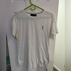 WHITE T SHIRT RED SKELETON SIZE MEDIUM